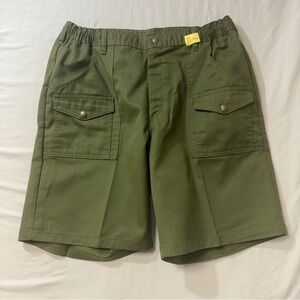 Vintage Official Boy Scout BSA Olive Green Uniform Gear Shorts Men Size 36 Cargo